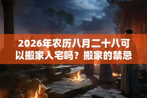 2026年农历八月二十八可以搬家入宅吗？搬家的禁忌