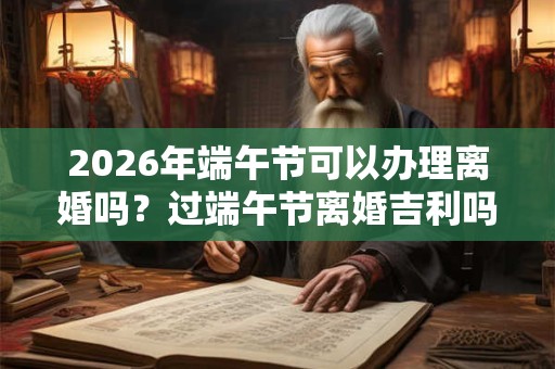 2026年端午节可以办理离婚吗？过端午节离婚吉利吗