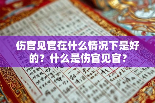 伤官见官在什么情况下是好的？什么是伤官见官？
