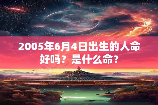 2005年6月4日出生的人命好吗？是什么命？