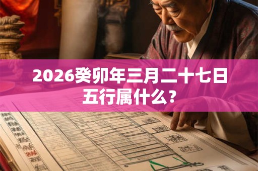 2026癸卯年三月二十七日五行属什么？