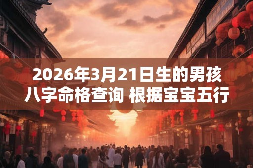2026年3月21日生的男孩八字命格查询 根据宝宝五行缺失起名字