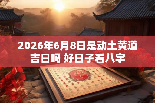 2026年6月8日是动土黄道吉日吗 好日子看八字