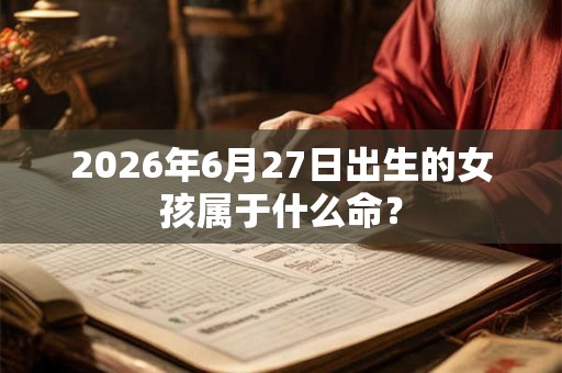 2026年6月27日出生的女孩属于什么命？