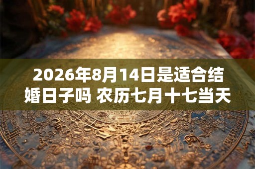 2026年8月14日是适合结婚日子吗 农历七月十七当天嫁娶怎么样