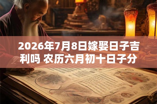 2026年7月8日嫁娶日子吉利吗 农历六月初十日子分析