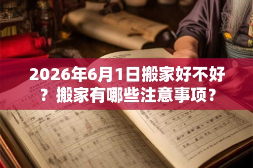 2026年6月1日搬家好不好？搬家有哪些注意事项？