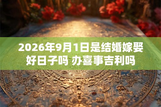 2026年9月1日是结婚嫁娶好日子吗 办喜事吉利吗