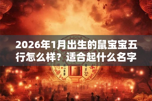 2026年1月出生的鼠宝宝五行怎么样？适合起什么名字？