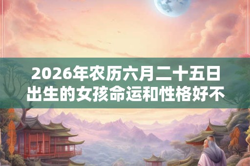 2026年农历六月二十五日出生的女孩命运和性格好不好