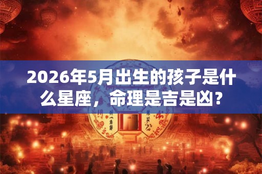 2026年5月出生的孩子是什么星座，命理是吉是凶？