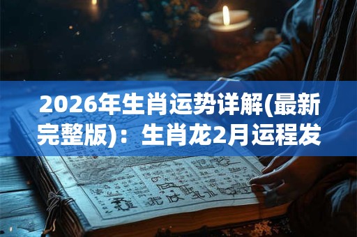 2026年生肖运势详解(最新完整版)：生肖龙2月运程发展情况