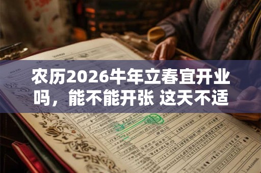 农历2026牛年立春宜开业吗，能不能开张 这天不适合开张的