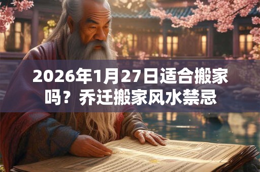 2026年1月27日适合搬家吗？乔迁搬家风水禁忌
