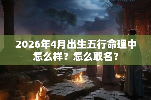 2026年4月出生五行命理中怎么样？怎么取名？