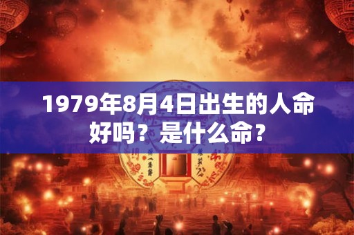1979年8月4日出生的人命好吗?是什么命? 1979年8月4日出生的人命好吗?是什么命?
