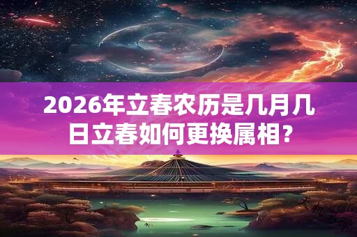 2026年立春农历是几月几日立春如何更换属相？