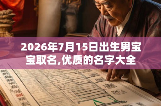 2026年7月15日出生男宝宝取名,优质的名字大全