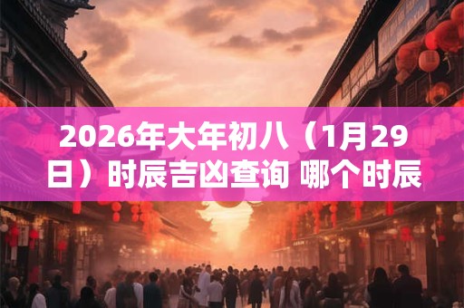 2026年大年初八（1月29日）时辰吉凶查询 哪个时辰最好