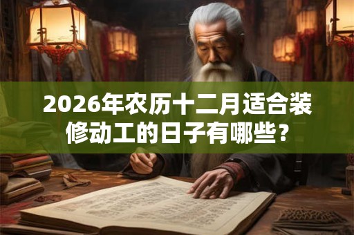 2026年农历十二月适合装修动工的日子有哪些？