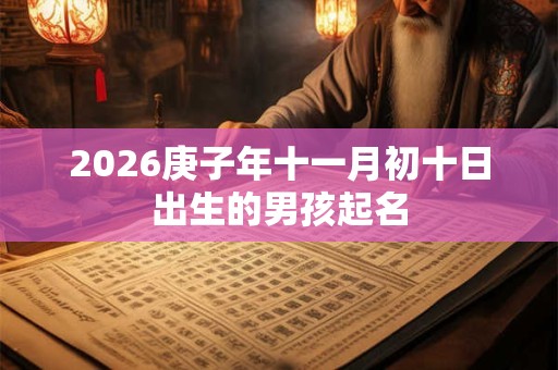 2026庚子年十一月初十日出生的男孩起名