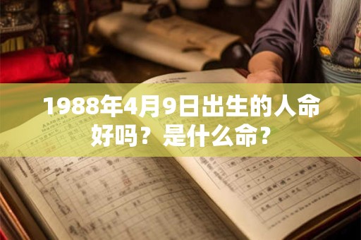 1988年4月9日出生的人命好吗？是什么命？