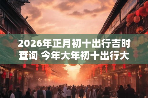 2026年正月初十出行吉时查询 今年大年初十出行大利方向在哪