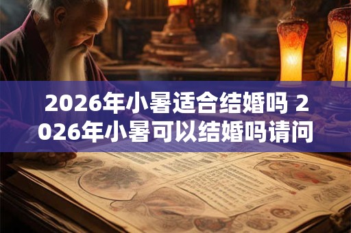 2026年小暑适合结婚吗 2026年小暑可以结婚吗请问