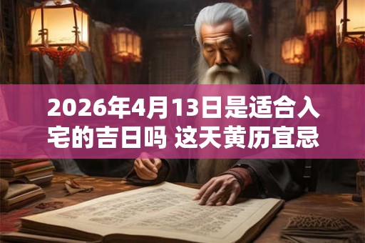 2026年4月13日是适合入宅的吉日吗 这天黄历宜忌