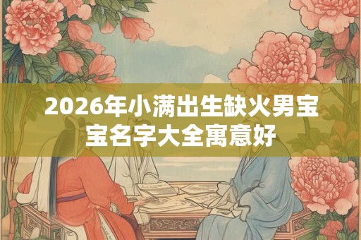 2026年小满出生缺火男宝宝名字大全寓意好