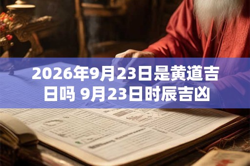 2026年9月23日是黄道吉日吗 9月23日时辰吉凶