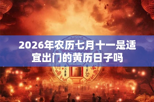 2026年农历七月十一是适宜出门的黄历日子吗