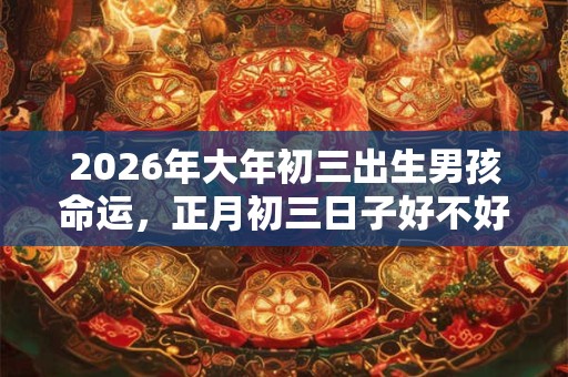 2026年大年初三出生男孩命运,正月初三日子好不好? 2026年大年初三出生男孩命运,正月初三日子好不好?