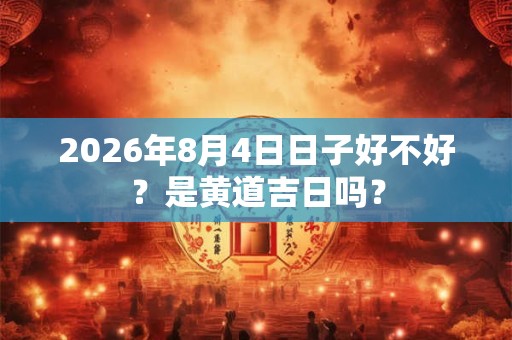 2026年8月4日日子好不好？是黄道吉日吗？