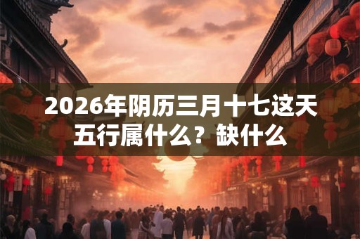 2026年阴历三月十七这天五行属什么？缺什么