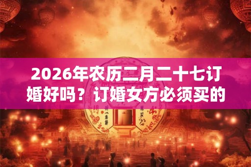 2026年农历二月二十七订婚好吗？订婚女方必须买的东西