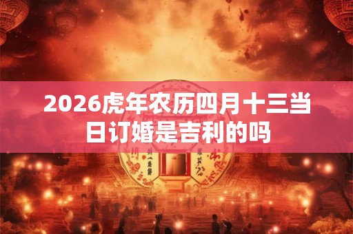 2026虎年农历四月十三当日订婚是吉利的吗