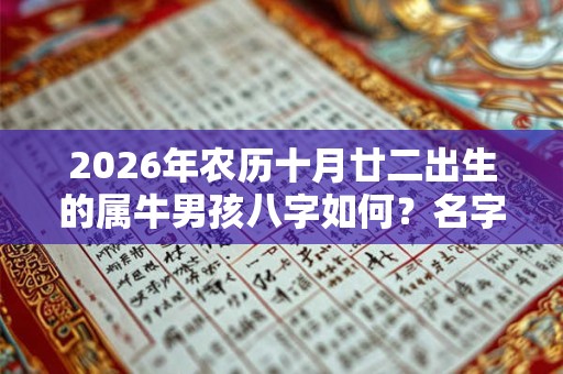 2026年农历十月廿二出生的属牛男孩八字如何？名字推荐