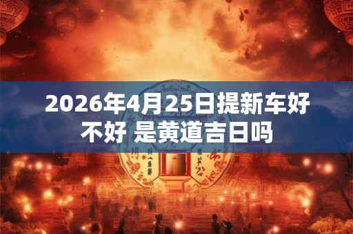 2026年4月25日提新车好不好 是黄道吉日吗