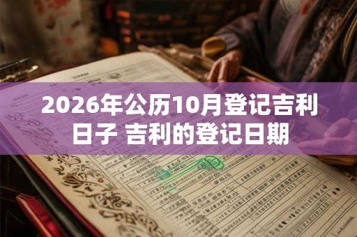 2026年公历10月登记吉利日子 吉利的登记日期