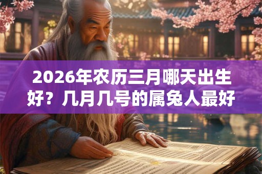 2026年农历三月哪天出生好？几月几号的属兔人最好