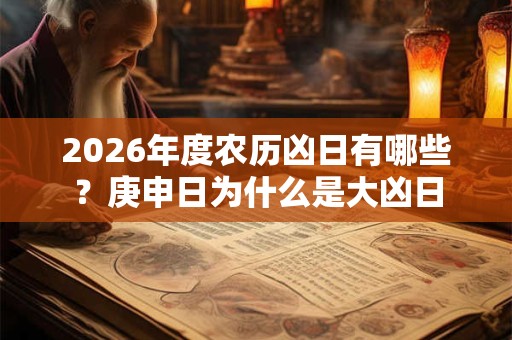 2026年度农历凶日有哪些？庚申日为什么是大凶日