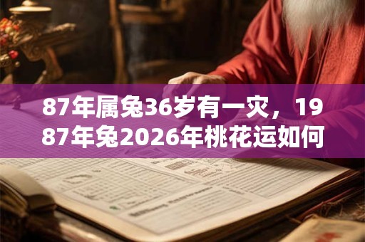 87年属兔36岁有一灾，1987年兔2026年桃花运如何？