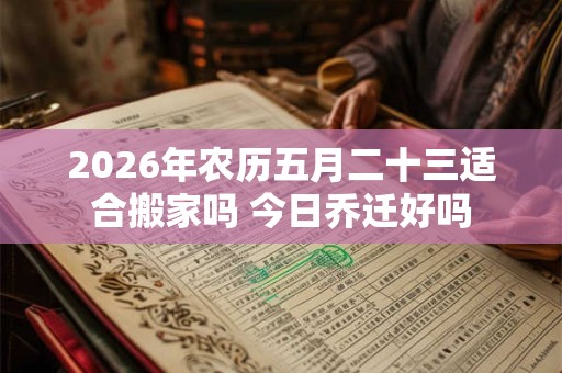 2026年农历五月二十三适合搬家吗 今日乔迁好吗