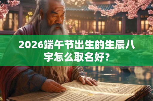 2026端午节出生的生辰八字怎么取名好？