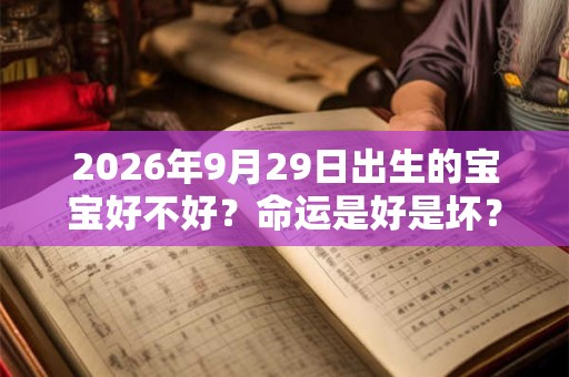 2026年9月29日出生的宝宝好不好？命运是好是坏？
