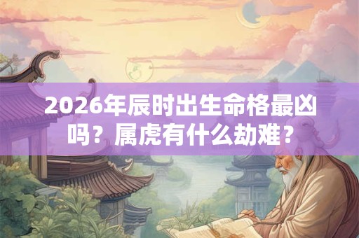 2026年辰时出生命格最凶吗？属虎有什么劫难？