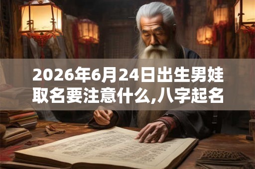 2026年6月24日出生男娃取名要注意什么,八字起名的禁忌