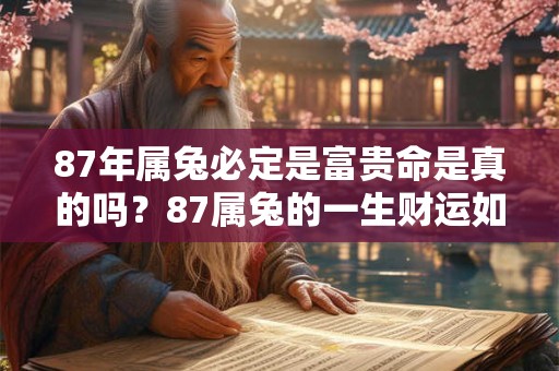 87年属兔必定是富贵命是真的吗？87属兔的一生财运如何？