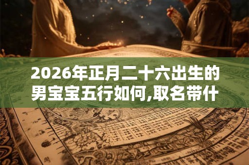 2026年正月二十六出生的男宝宝五行如何,取名带什么字好